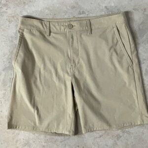 Zella Tan Flat Front Shorts Casual Lightweight